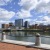 Atlantic Wharf Waterfront with city skyline across the river